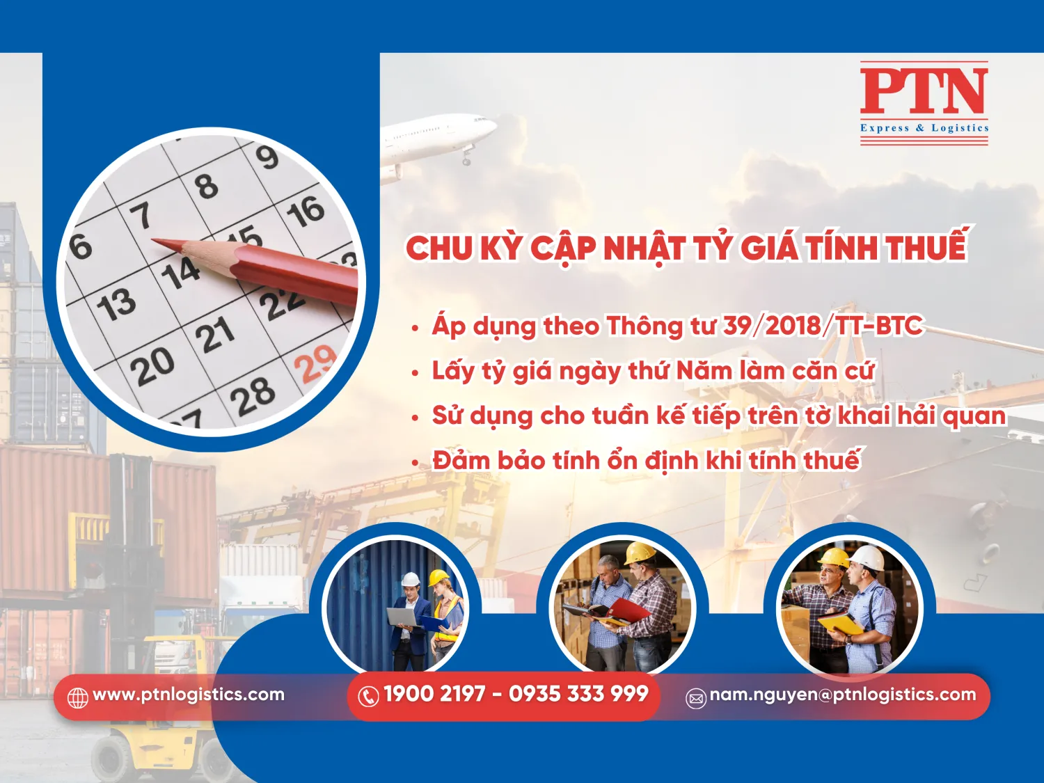 Chu kỳ cập nhật tỷ giá tính thuế