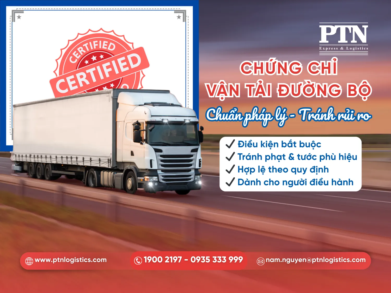 Chứng chỉ vận tải đường bộ