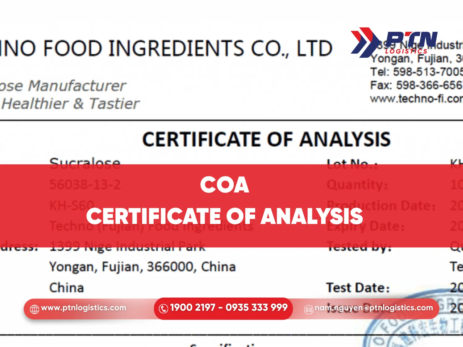 COA-Certificate of analysis