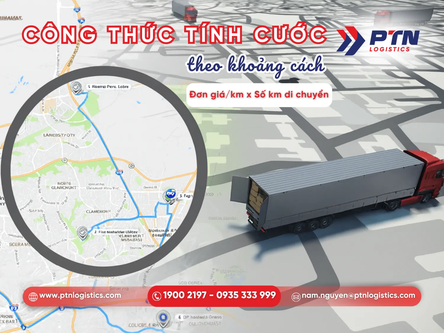 Công thức tính cước theo khoảng cách