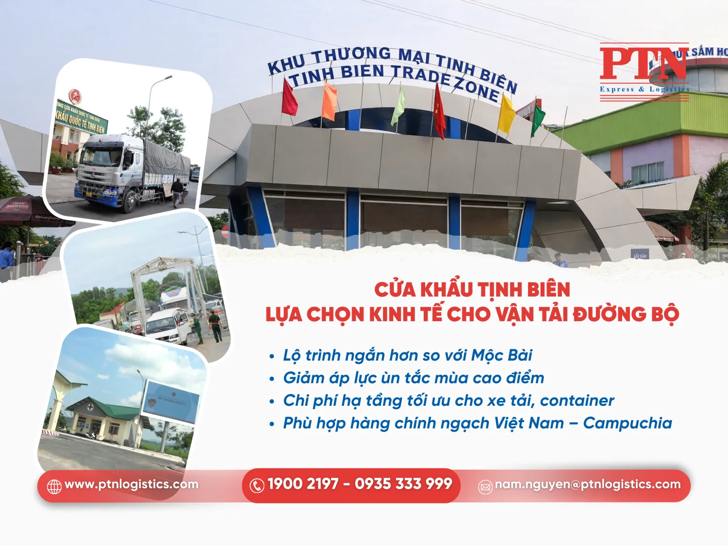 Cửa khẩu Tịnh Biên - Lựa chọn kinh tế cho vận tải đường bộ