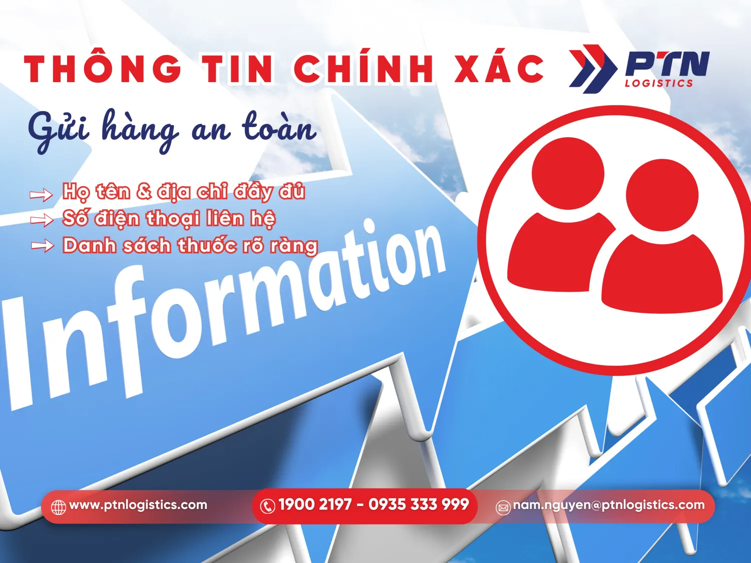 Cung cấp thông tin người gửi và người nhận chính xác