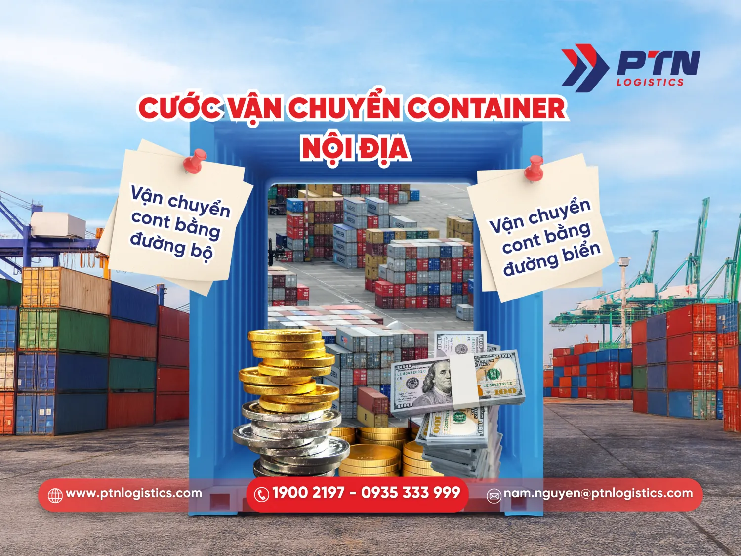 Cước vận chuyển container nội địa chi tiết