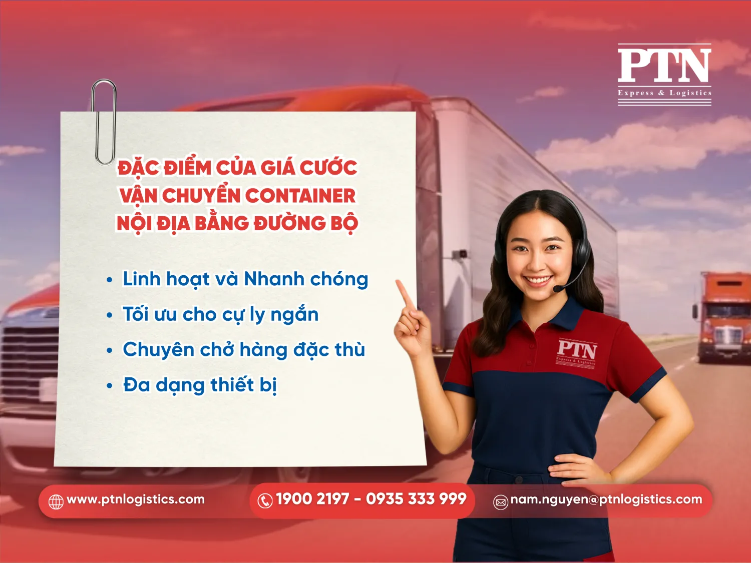 Đặc điểm của giá cước vận tải container nội địa bằng đường bộ