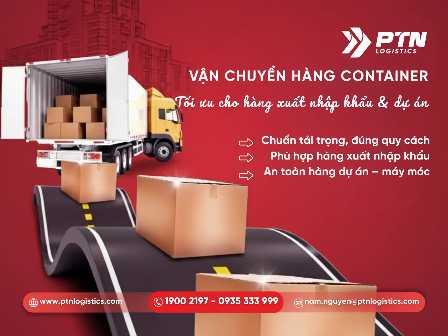 Đặc điểm của hàng vận chuyển bằng xe container