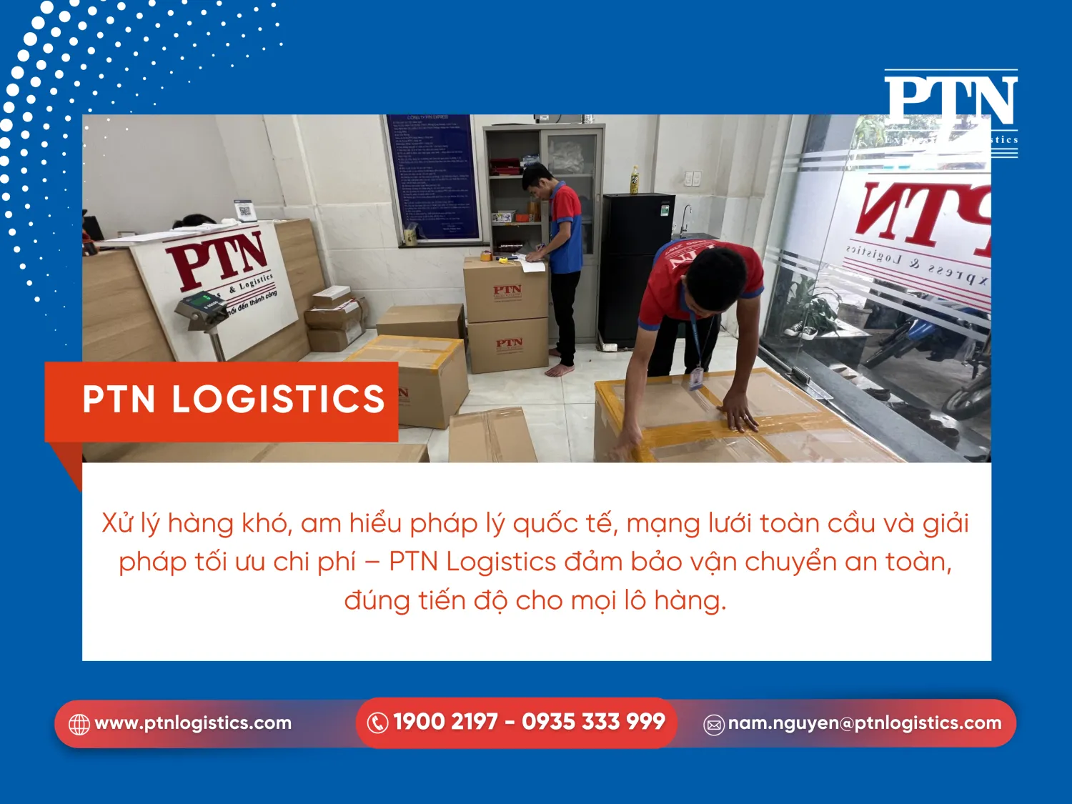 Dich vụ gửi hàng đi nước ngoài uy tín tại PTN
