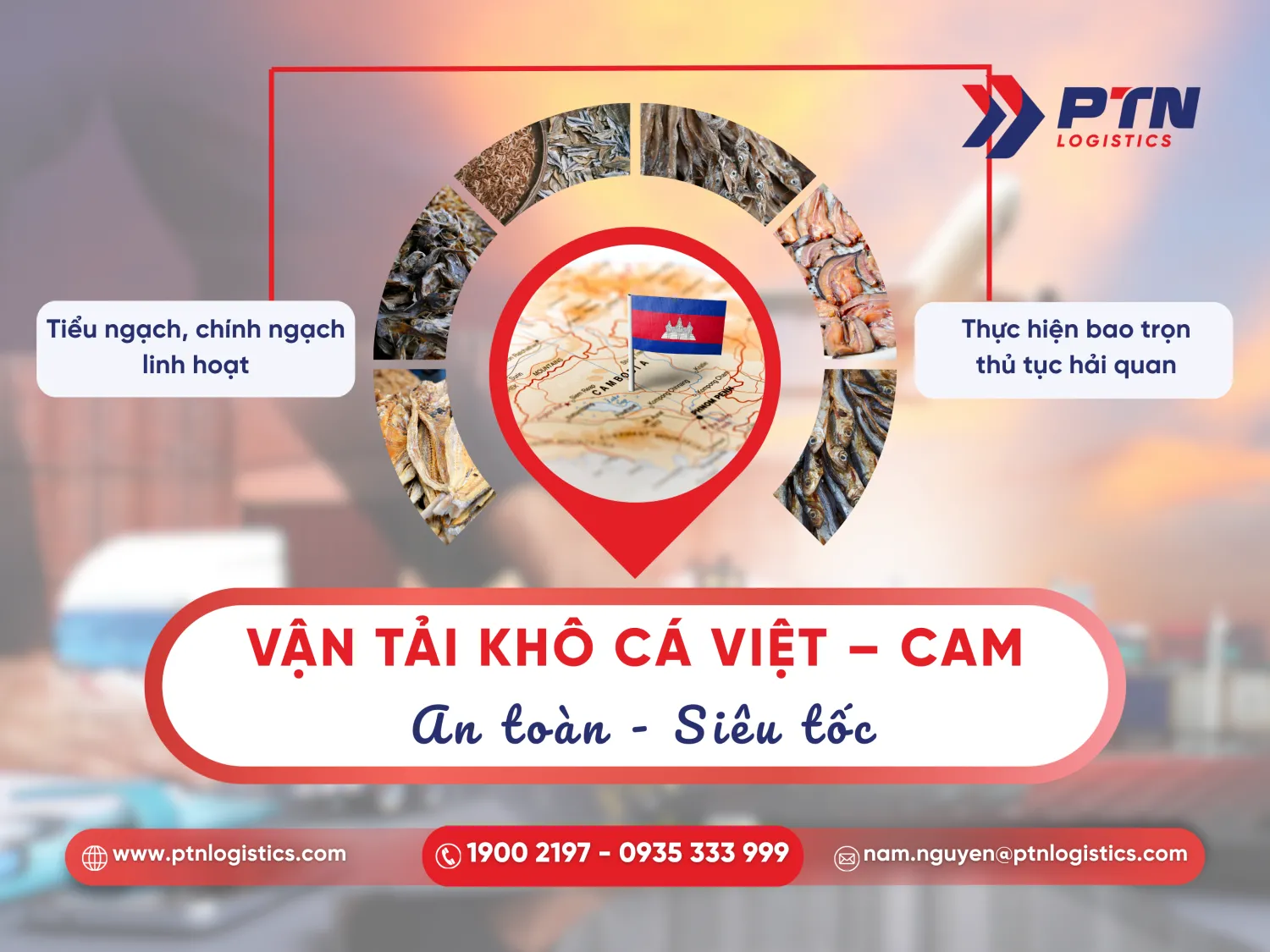 Dịch vụ gửi khô cá đi Campuchia