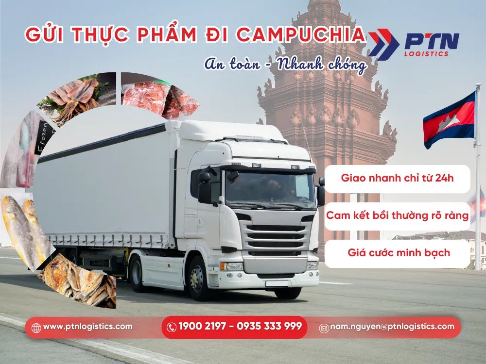 Dịch vụ gửi thực phẩm đi Campuchia