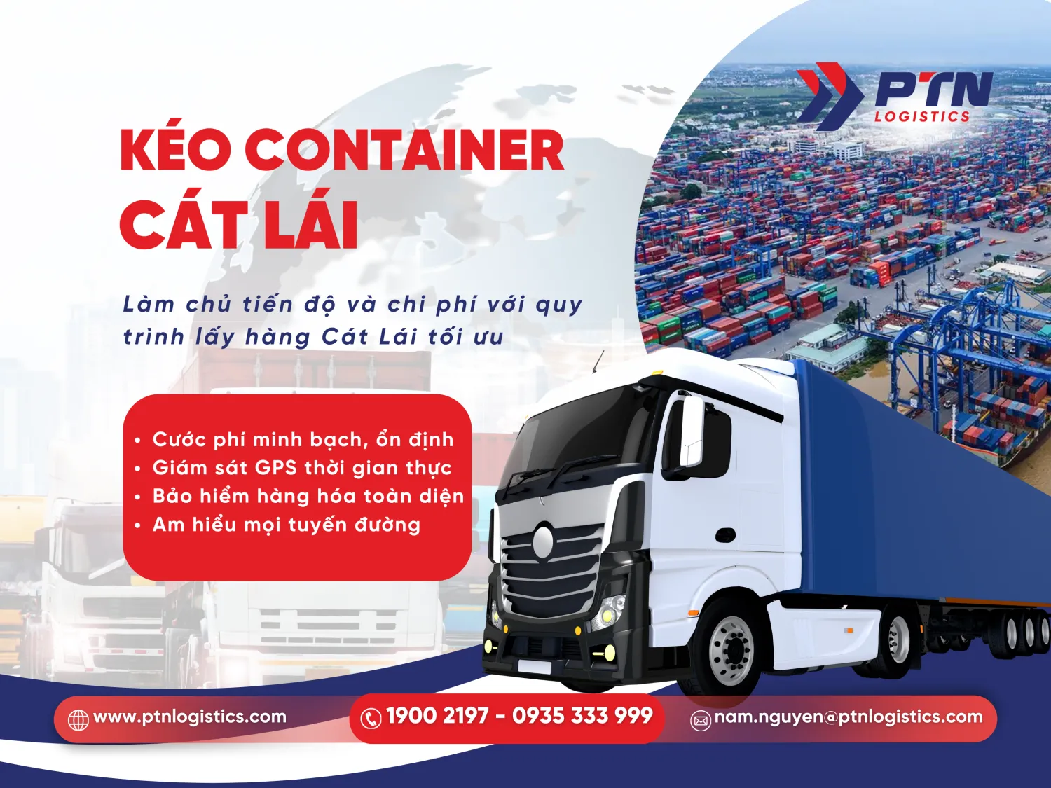 Dịch vụ kéo container từ Cát Lái về kho