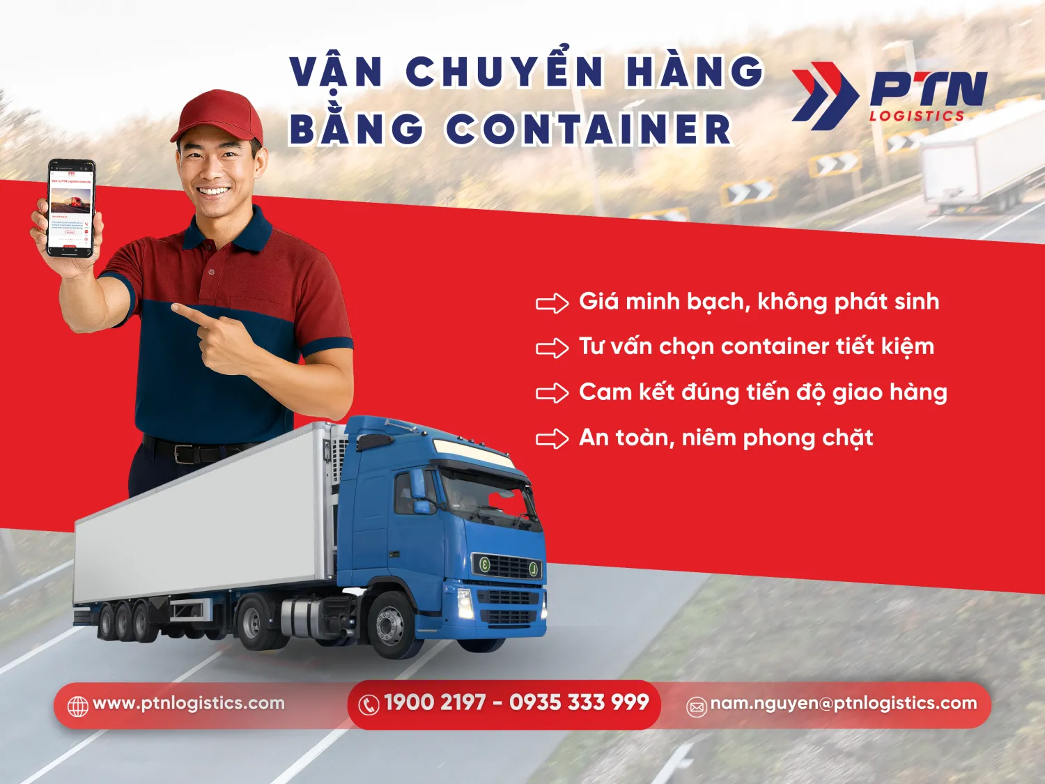 Dịch vụ vận chuyển hàng hóa bằng xe container