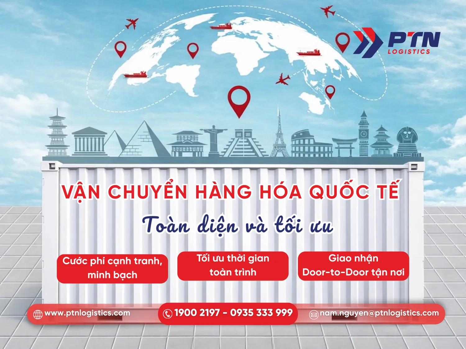 Dịch vụ vận chuyển hàng hóa quốc tế tối ưu