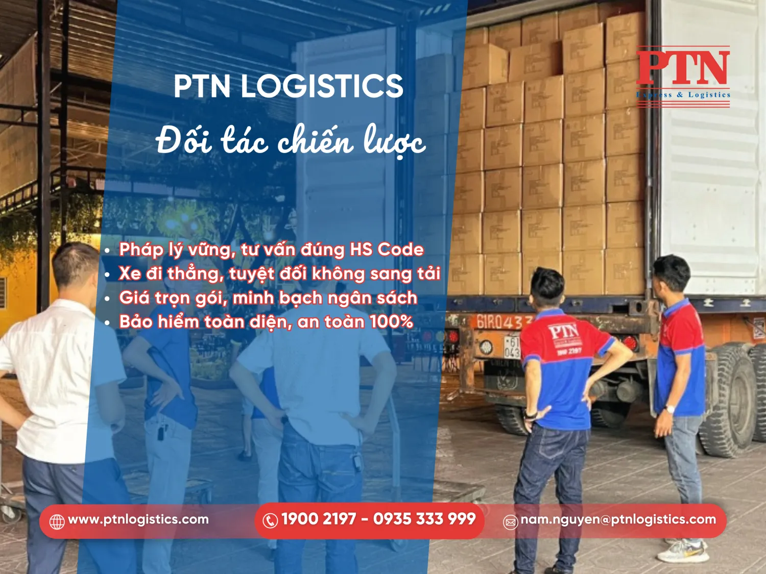 Dịch vụ vận tải uy tín tại PTN