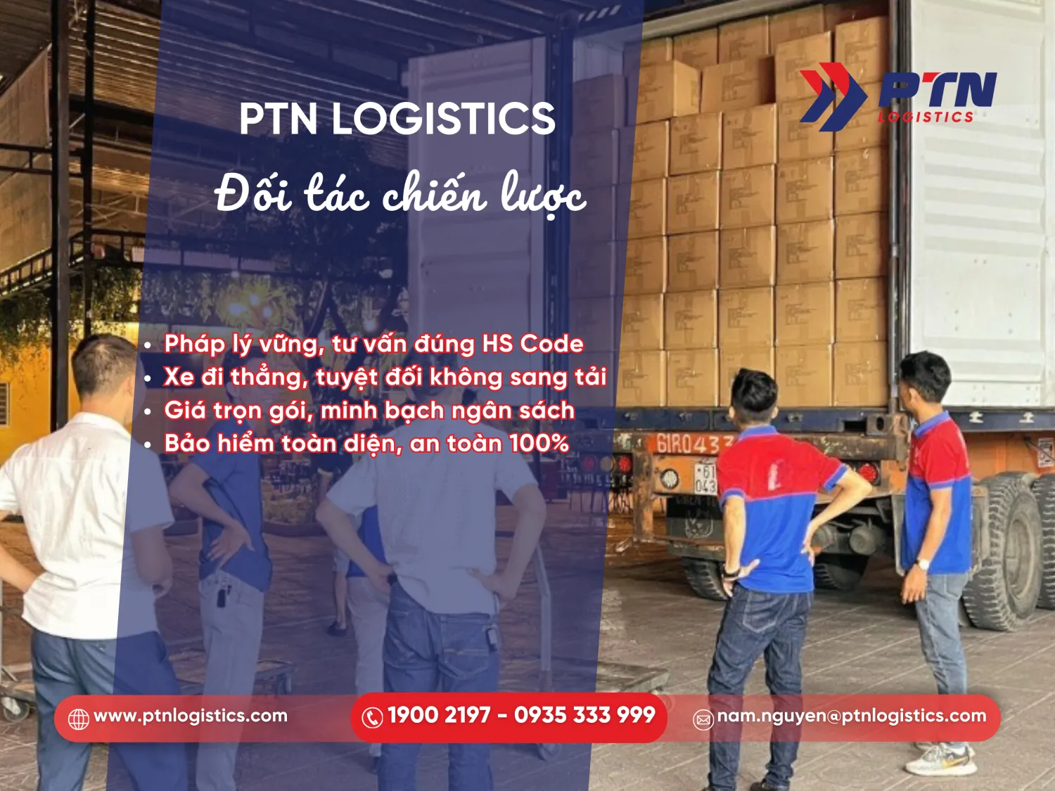Dịch vụ vận tải uy tín tại PTN Logistics