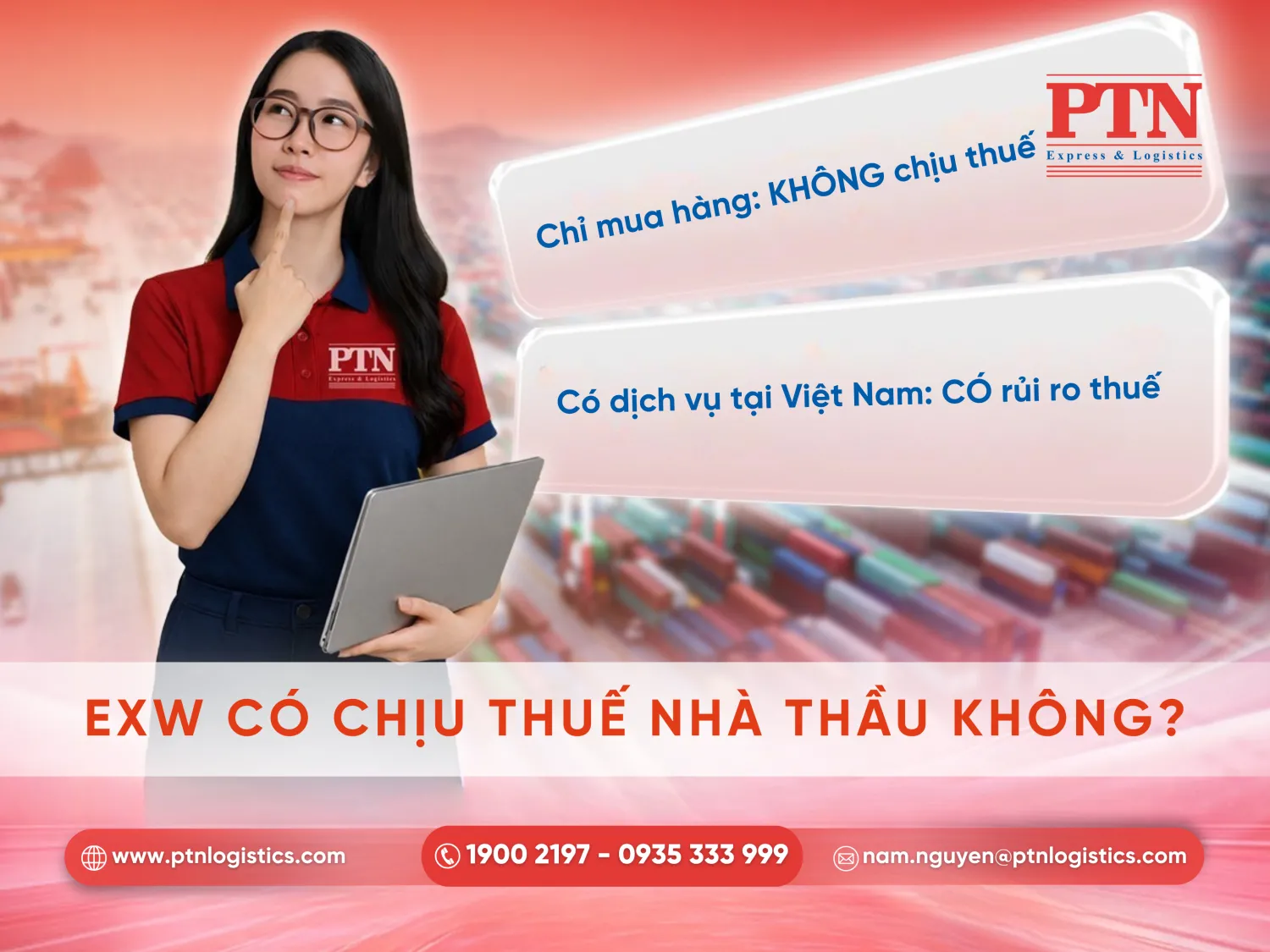 Điều kiện giao hàng EXW có chịu thuế nhà thầu không