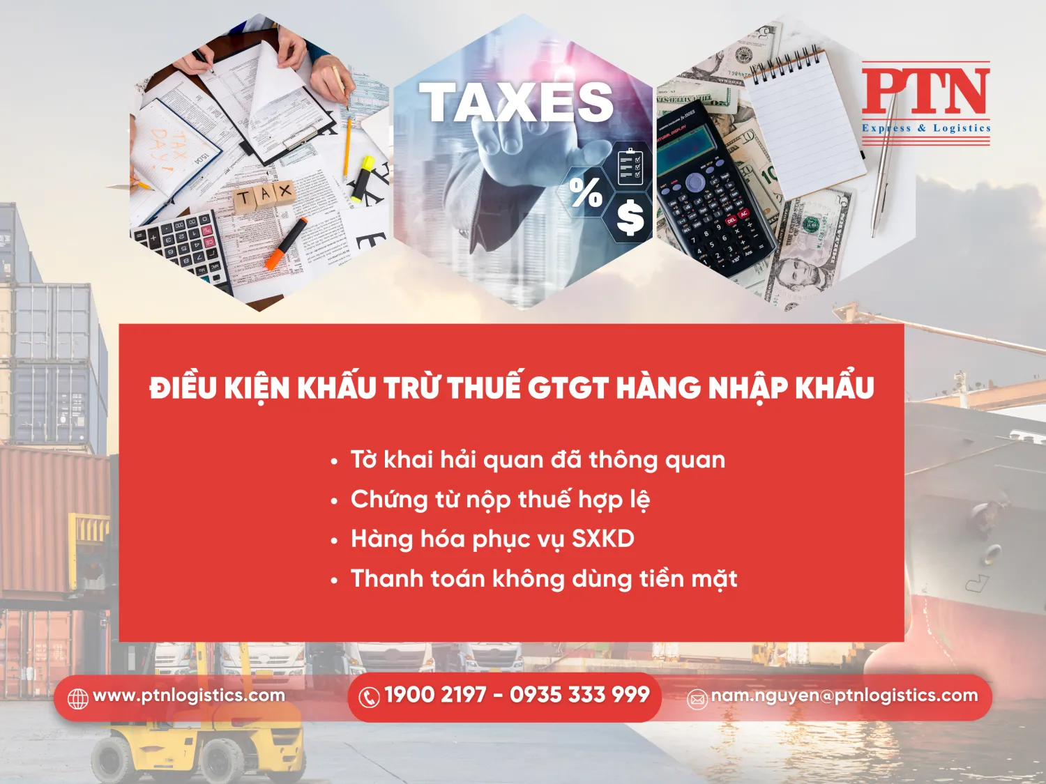 Điều kiện khấu trừ thuế GTGT hàng nhập khẩu