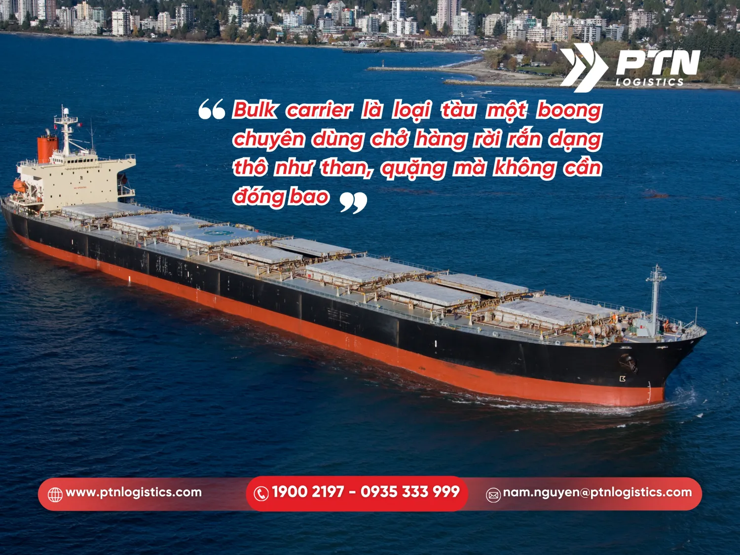 Định nghĩa tổng quan về bulk carrier