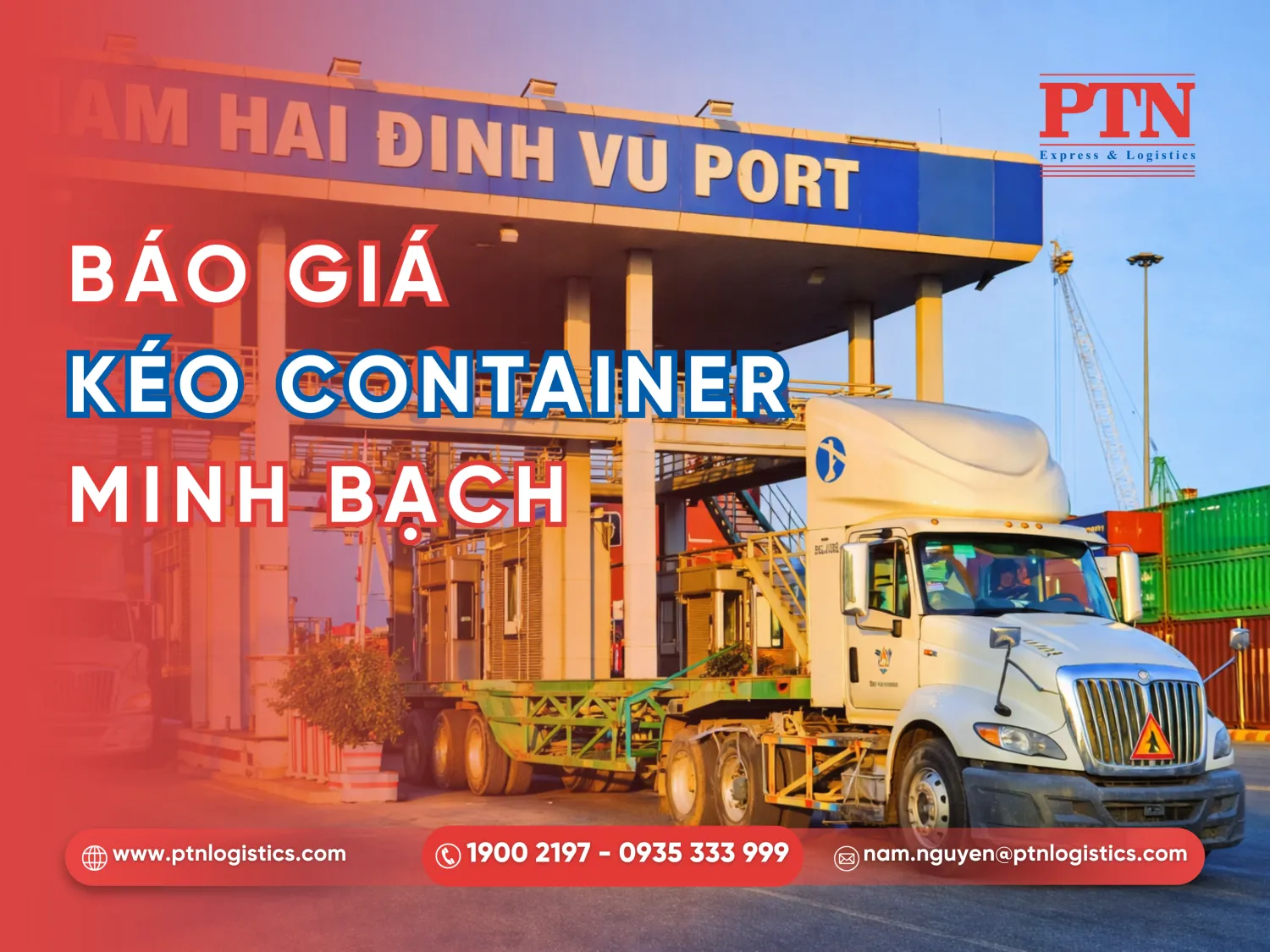 Giá kéo container cảng Đình Vũ