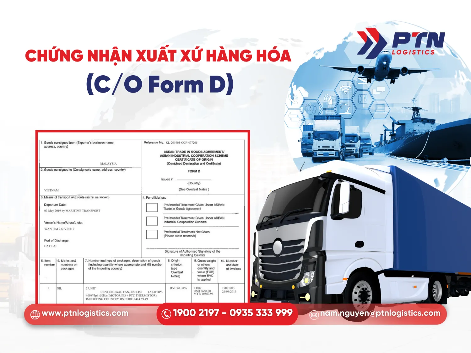 Giấy chứng nhận xuất xứ hàng hóa C/O Form D