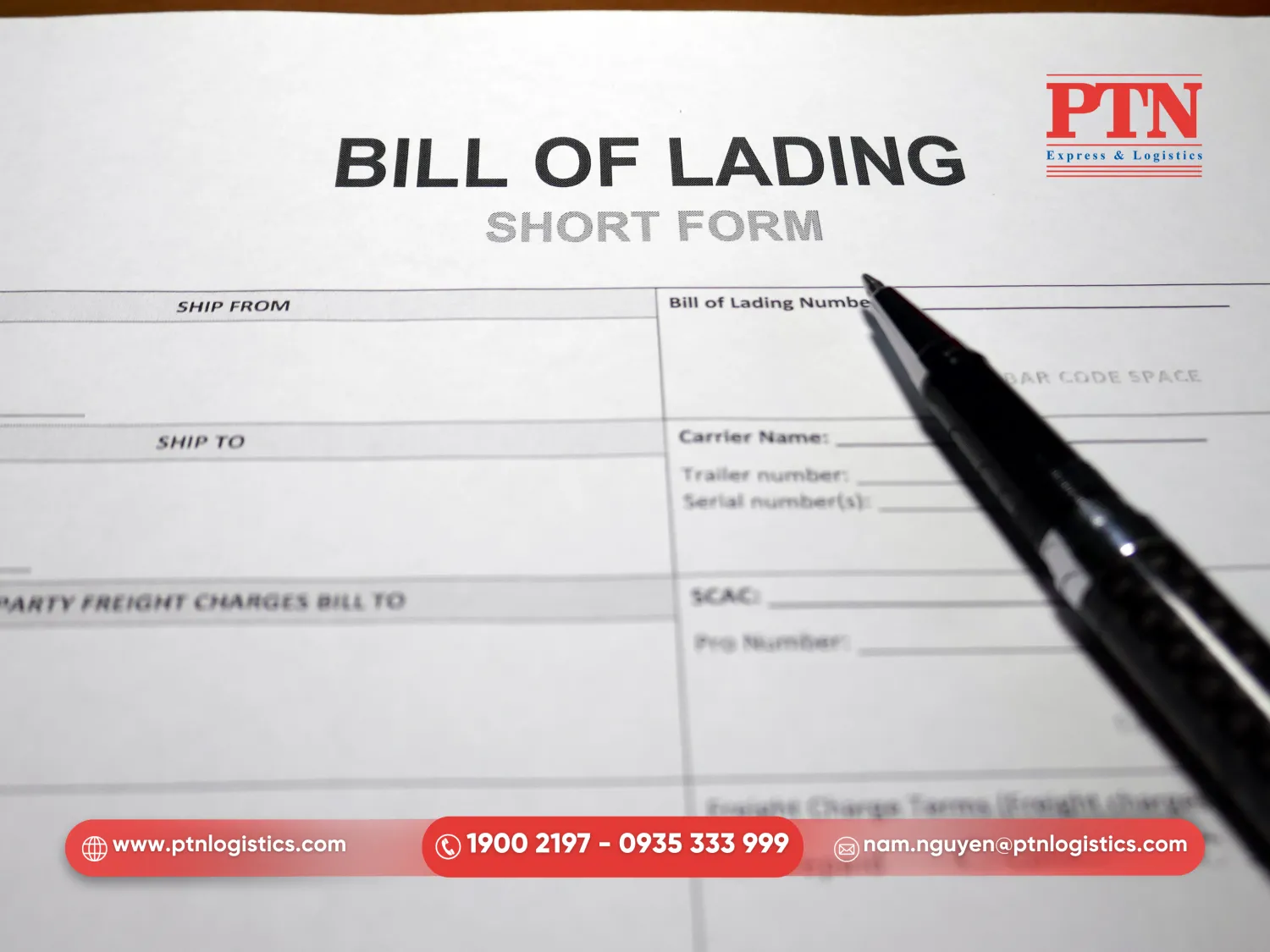 Giấy gửi hàng đường bộ