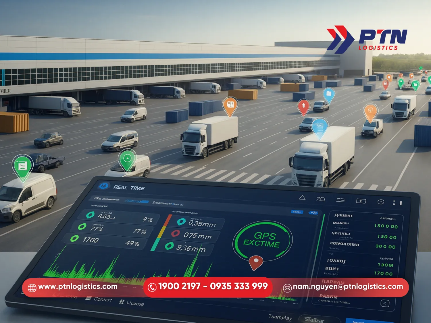 GPS tracking cập nhật tiến độ theo đúng thời gian thực