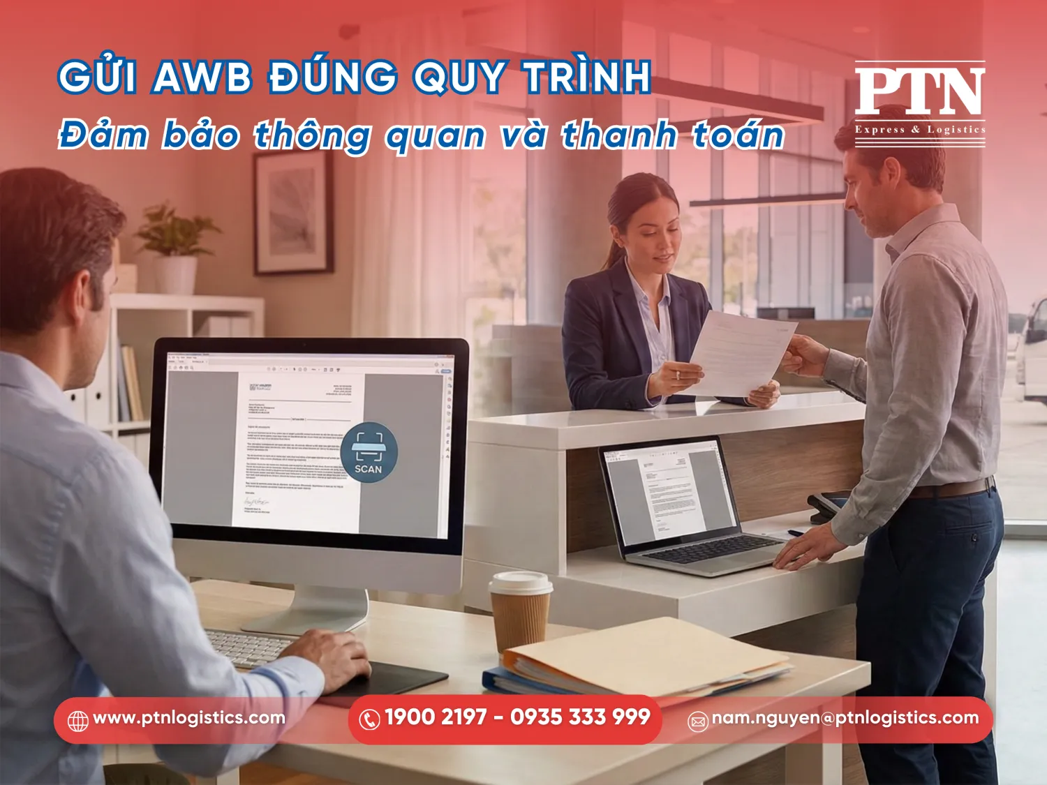 Gửi AWB cho người nhận và ngân hàng