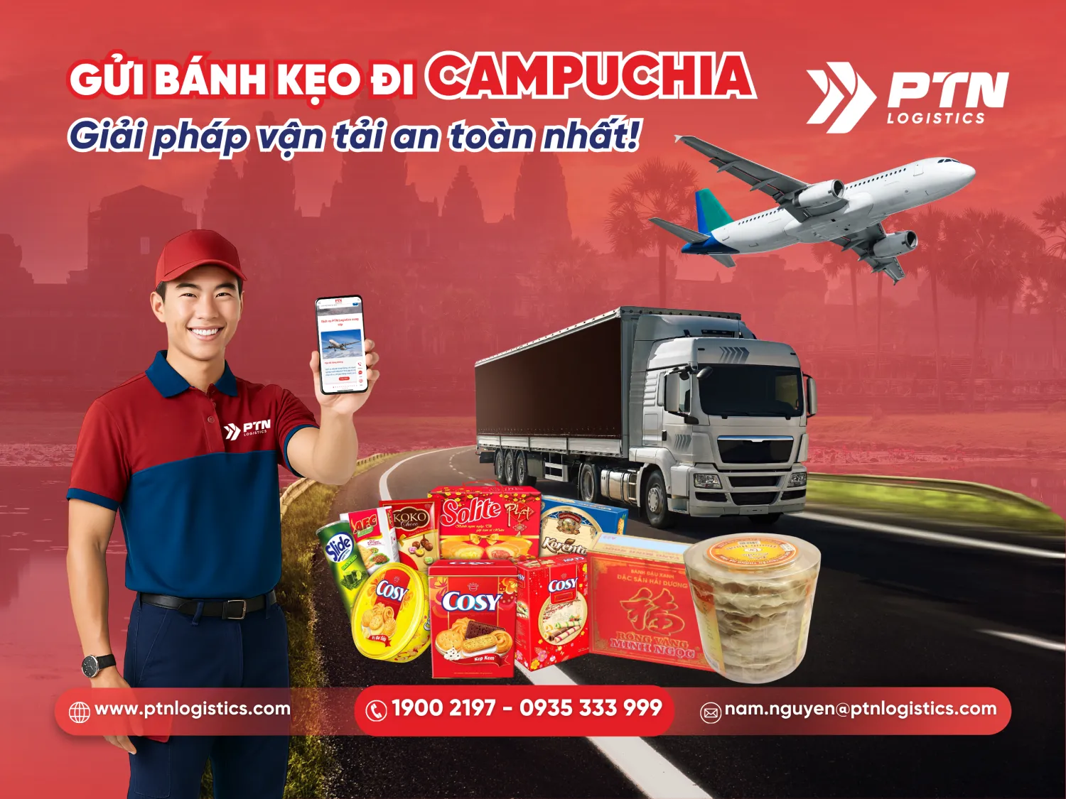 Gửi bánh kẹo đi Campuchia: Giải pháp vận tải an toàn nhất