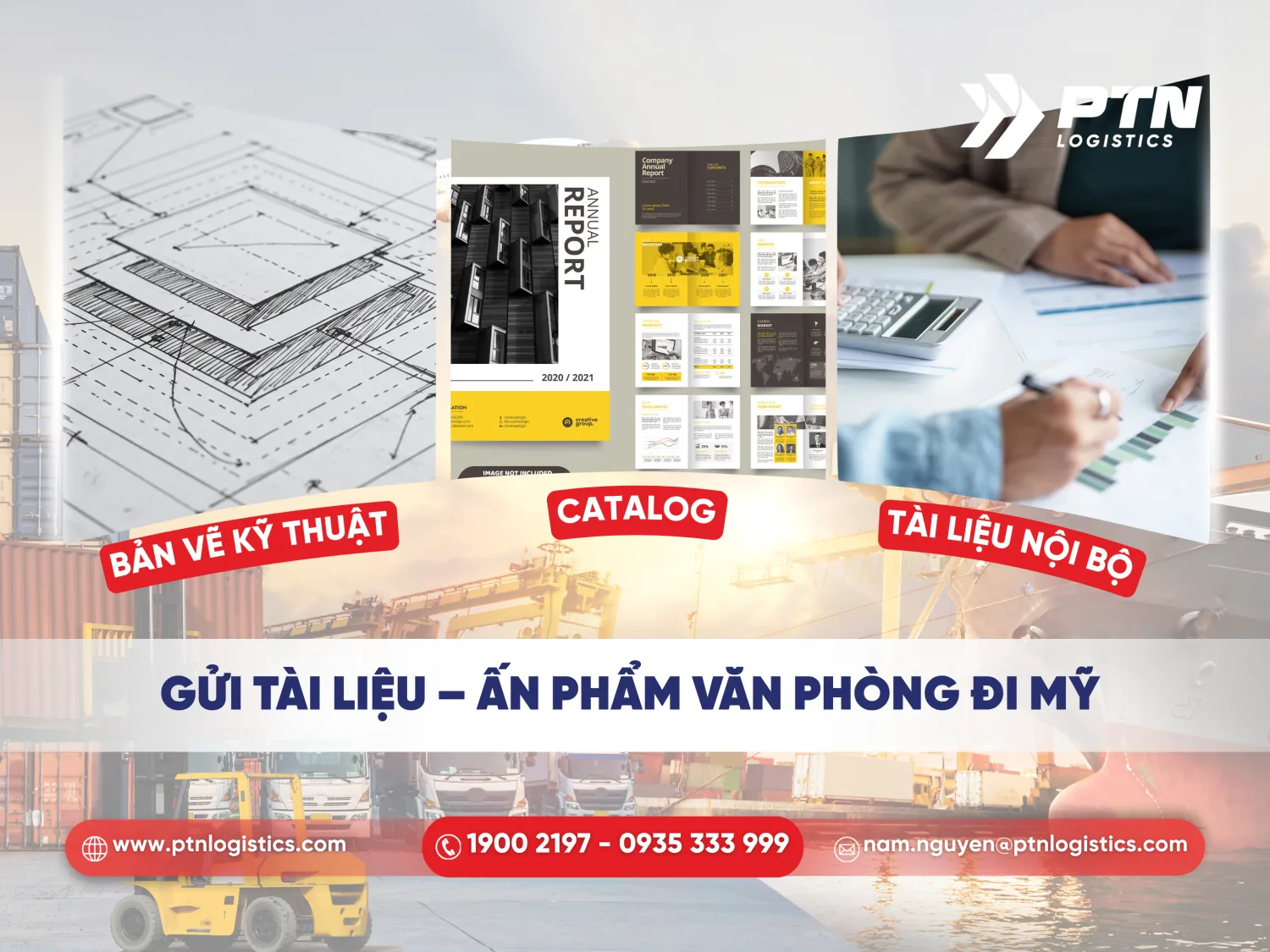 Gửi mặt hàng là tài liệu, ấn phẩm văn phòng đi Mỹ