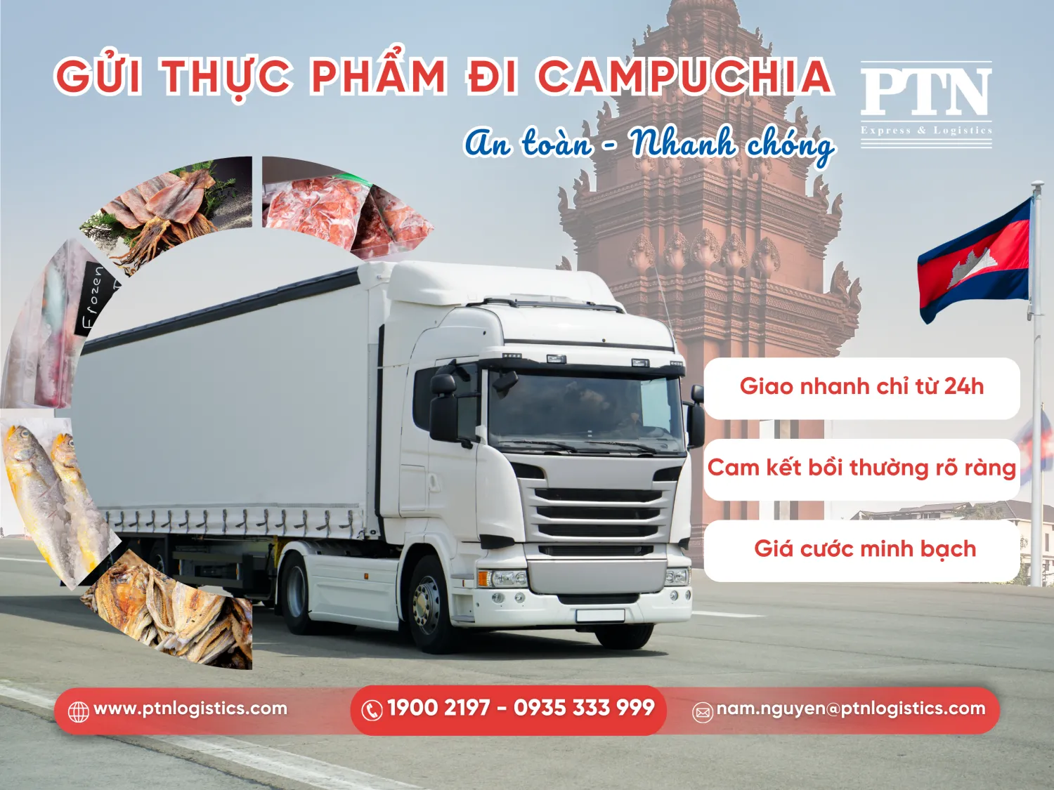 Gửi thực phẩm đi Campuchia