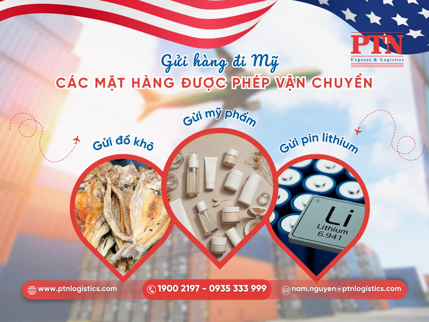 Hàng hóa được phép vận chuyển đi Mỹ