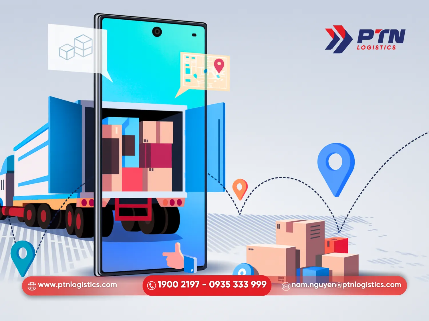 Hệ thống tracking real time cho phép khách hàng theo dõi lộ trình hàng