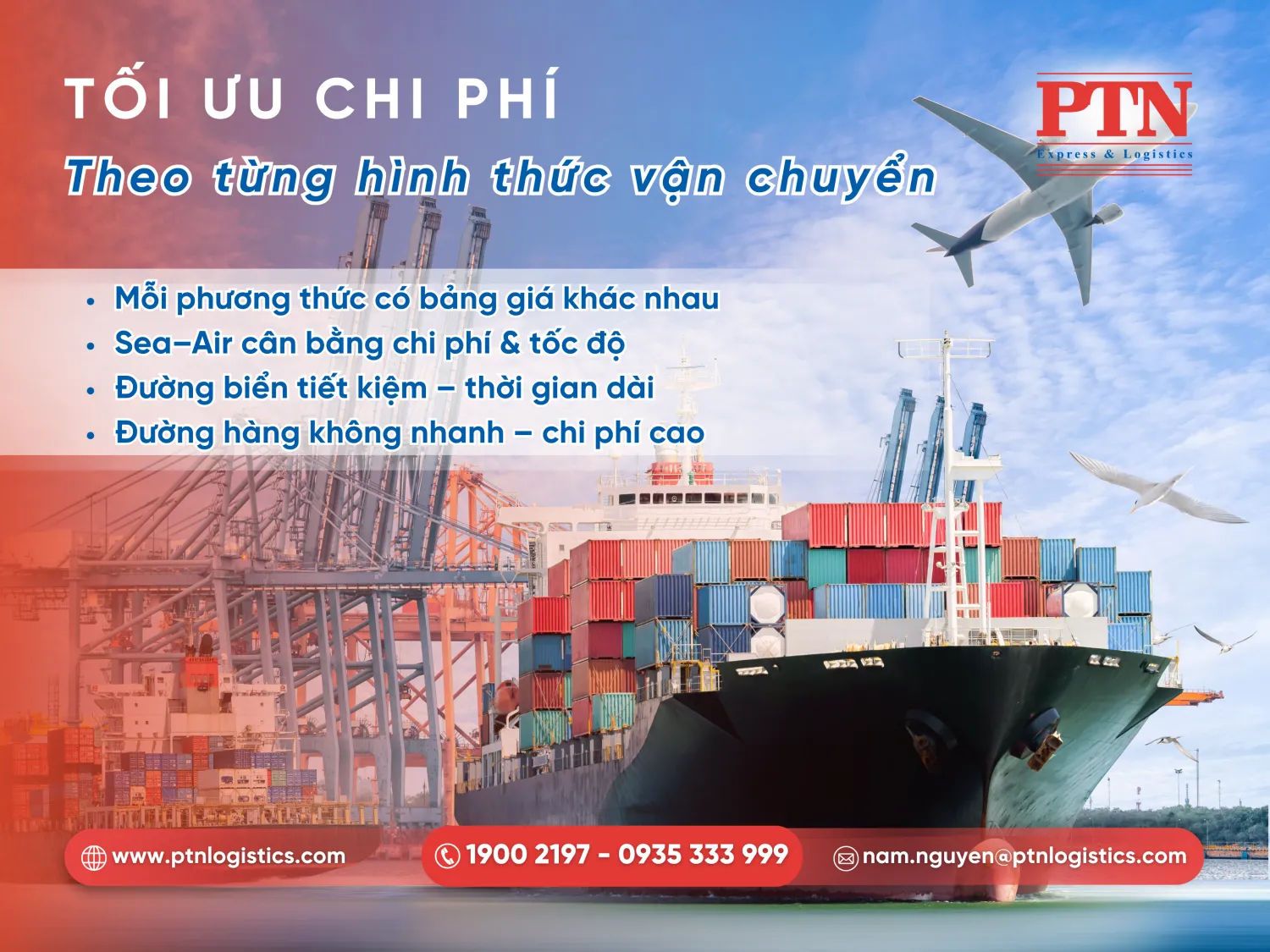 Hình thức vận chuyển ảnh hưởng đến chi phí