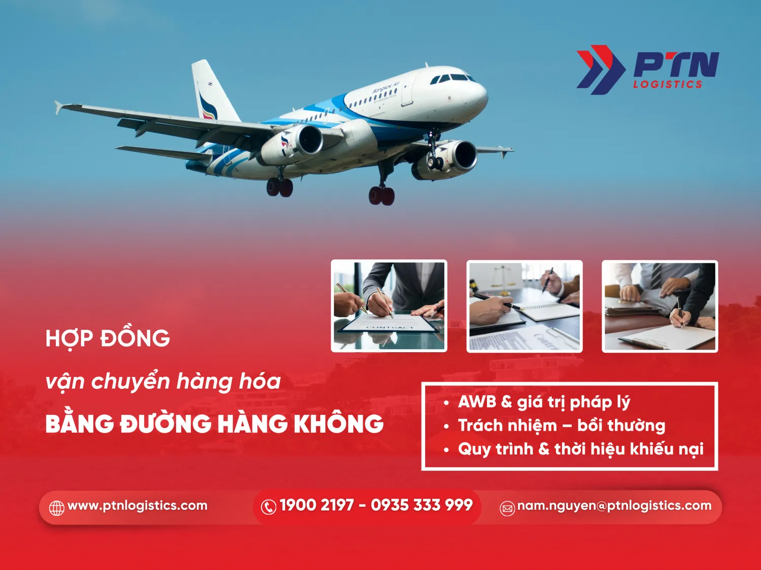 Hợp đồng vận chuyển hàng hóa bằng đường hàng không chi tiết
