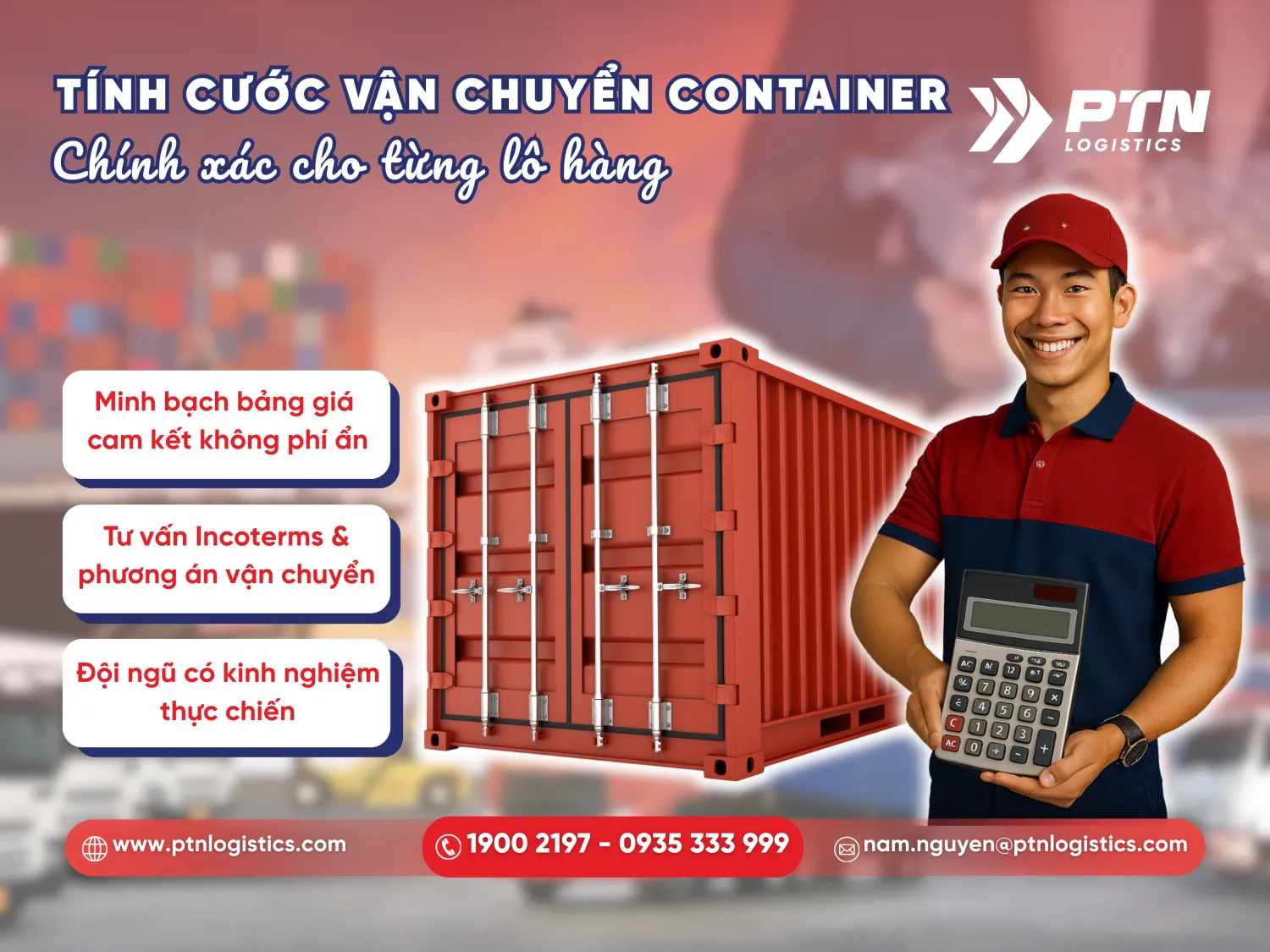 Hướng dẫn cách tính cước vận chuyển container
