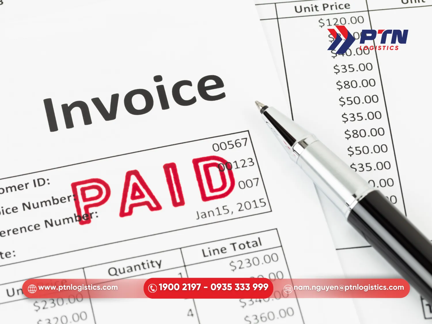Invoice là chứng từ quan tọng nhất trong thủ tục xuất nhập khẩu