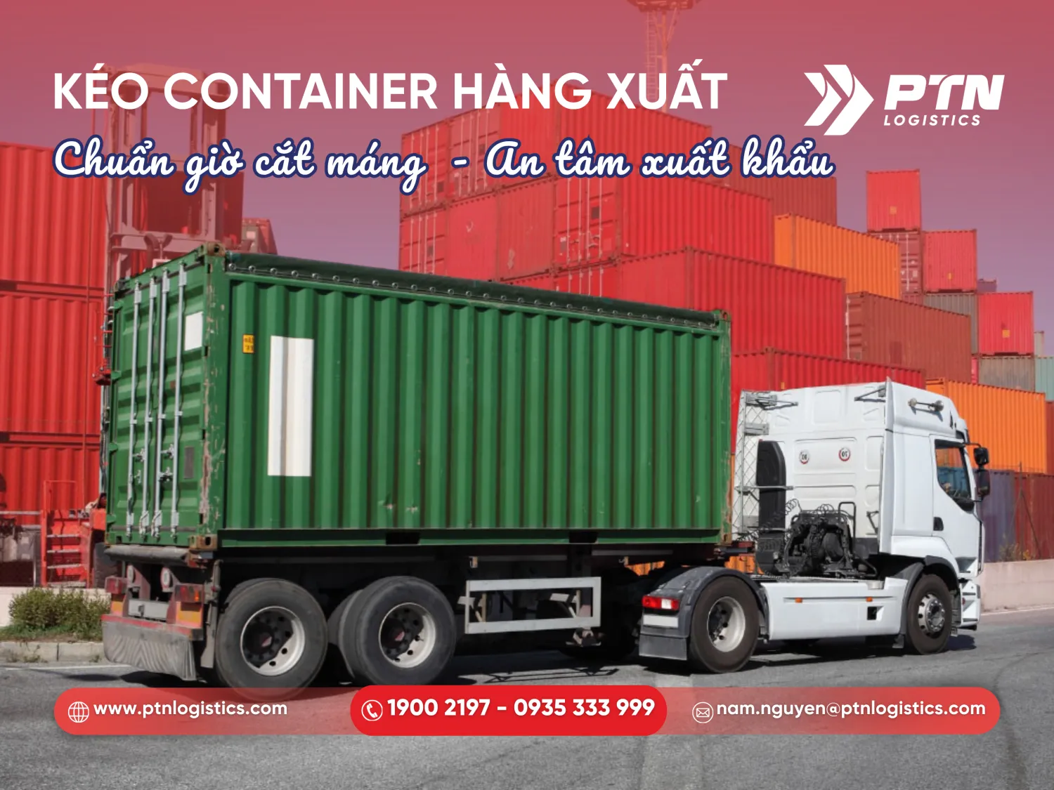 Kéo container cho hàng xuất