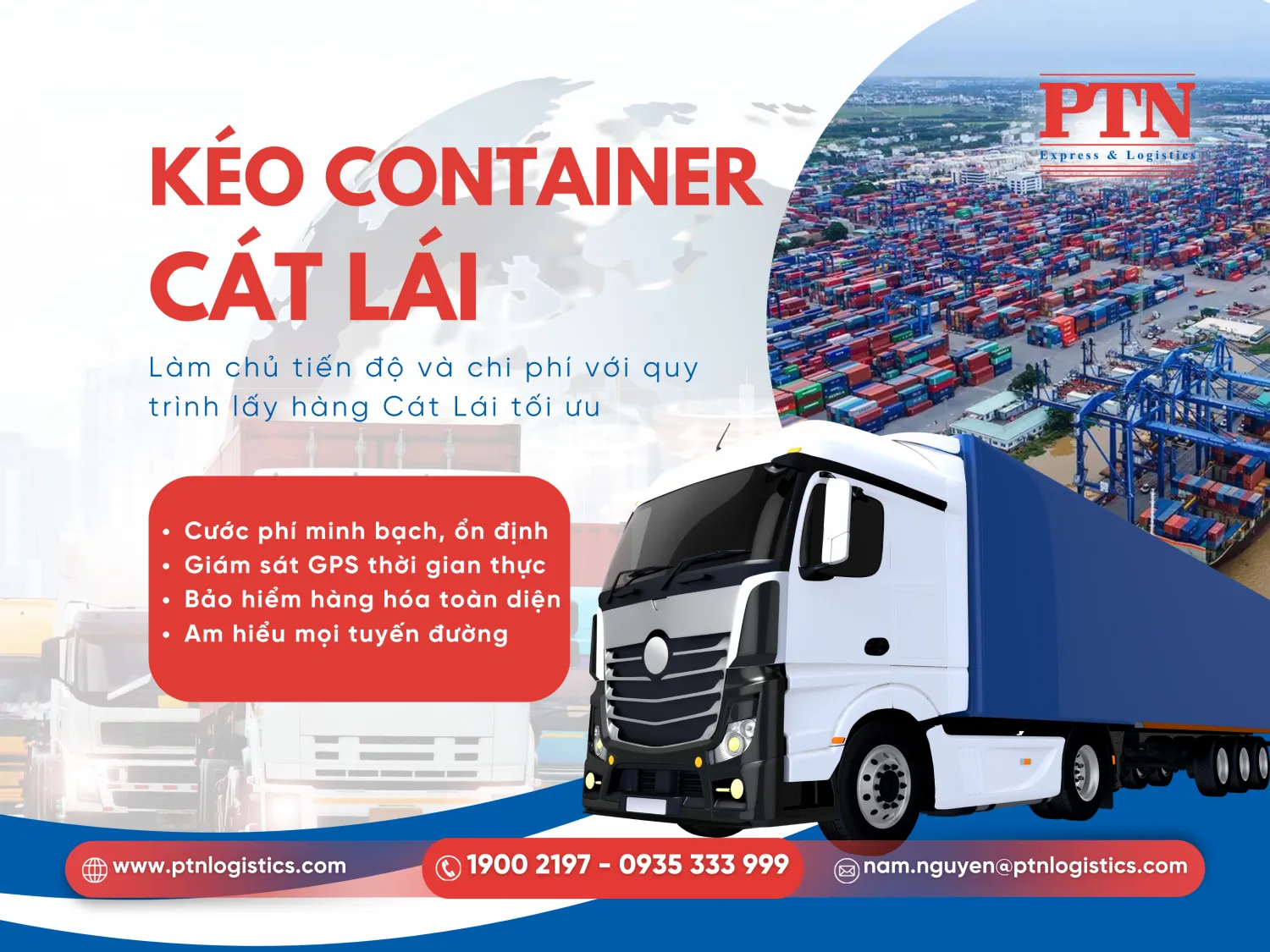 Kéo container từ Cát Lái về kho