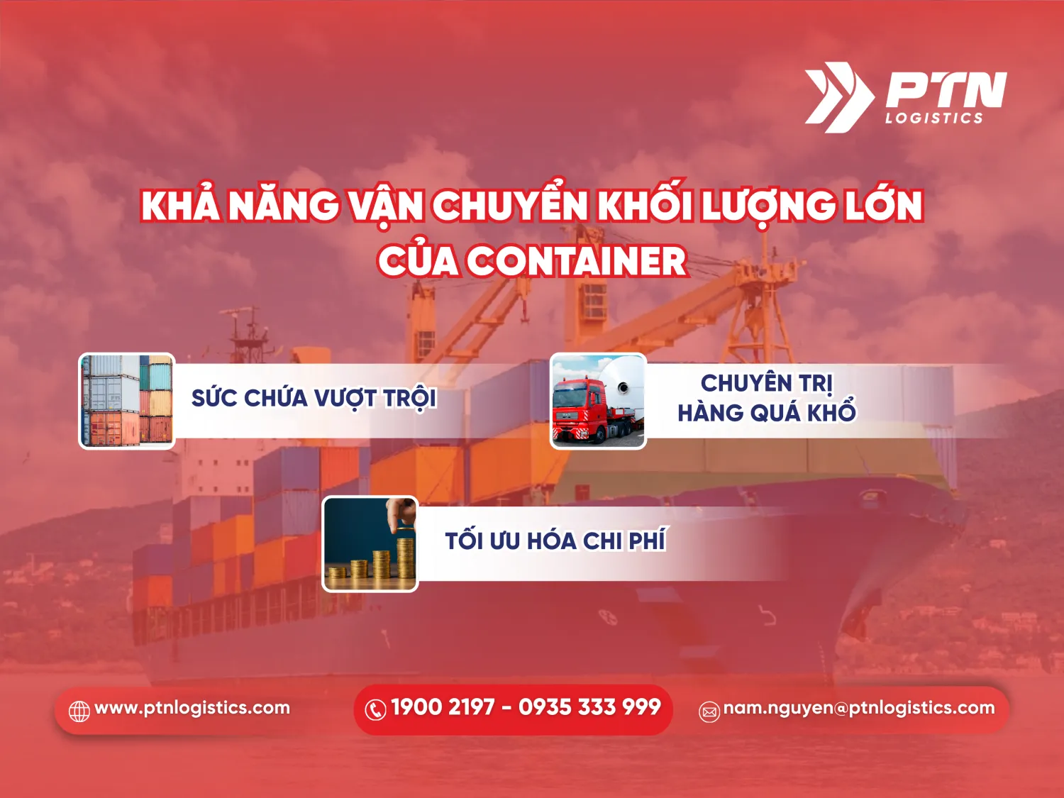 Khả năng vận chuyển khối lượng của cont