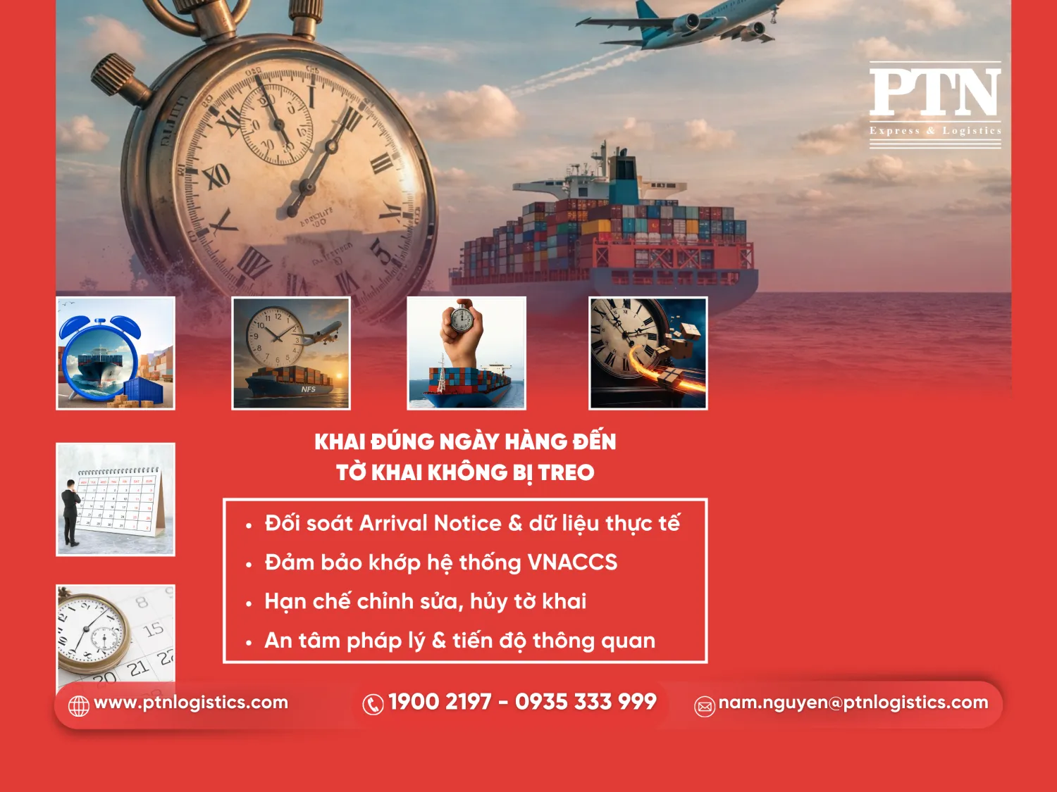 Khai đúng ngày hàng đến - Tờ khai không bị treo