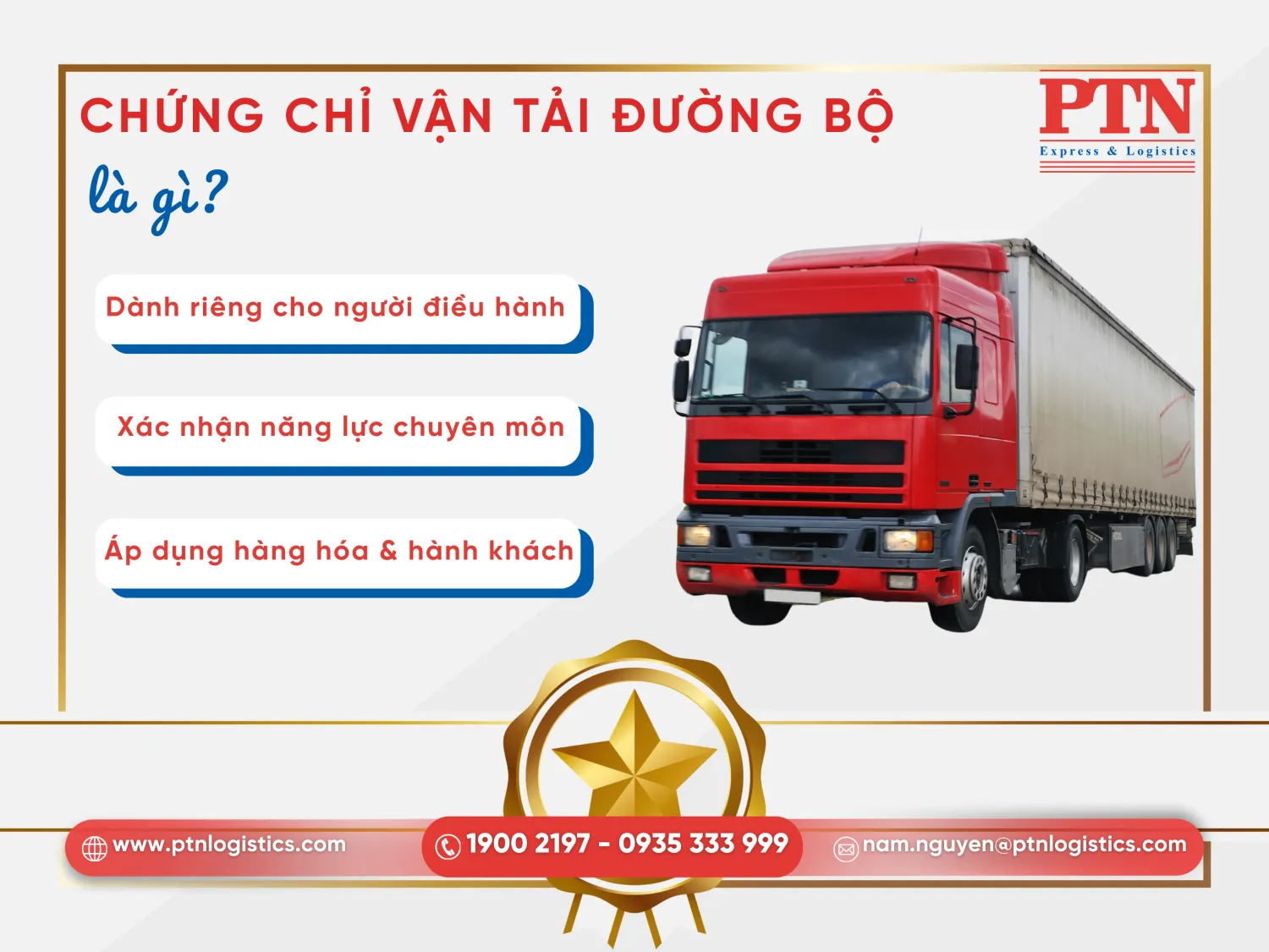 Khái niệm chứng chỉ vận tải đường bộ