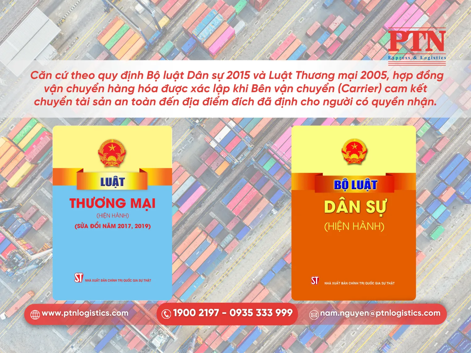 Khái niệm hợp đồng vận chuyển hàng hóa theo bộ Luật Dân Sự 2015 và luật Thương Mại