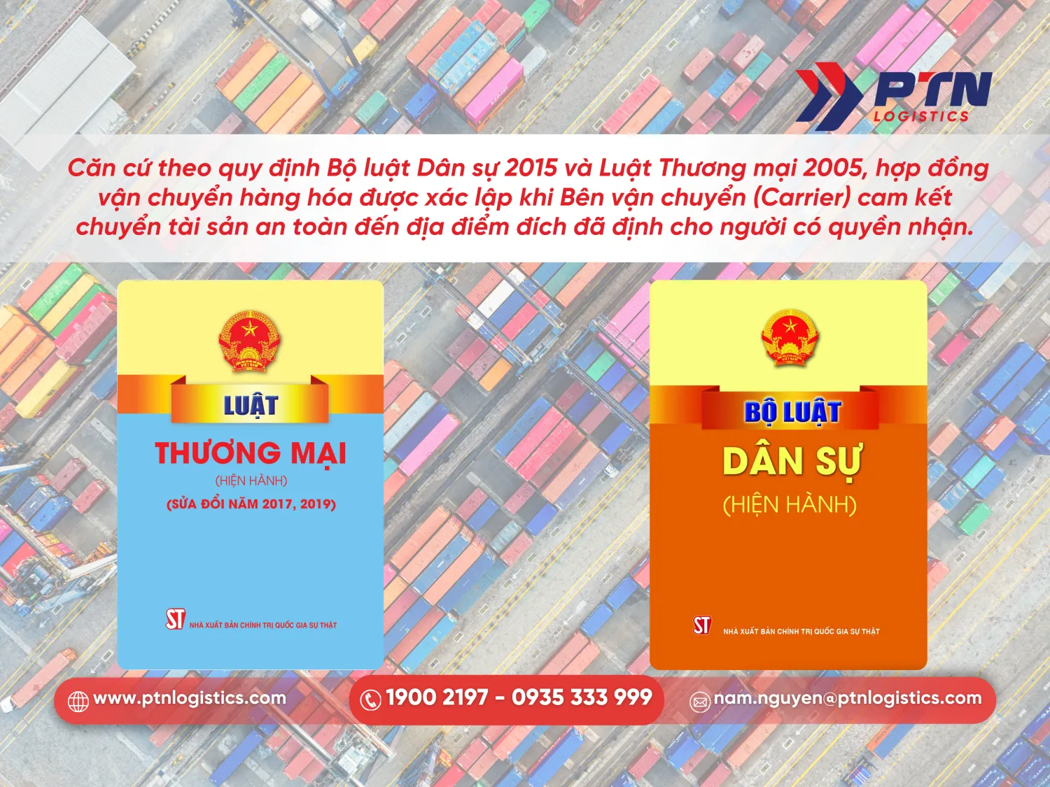 Khái niệm về hợp đồng vận chuyển hàng hóa theo bộ luật dân sự 2015 và luật thương mại
