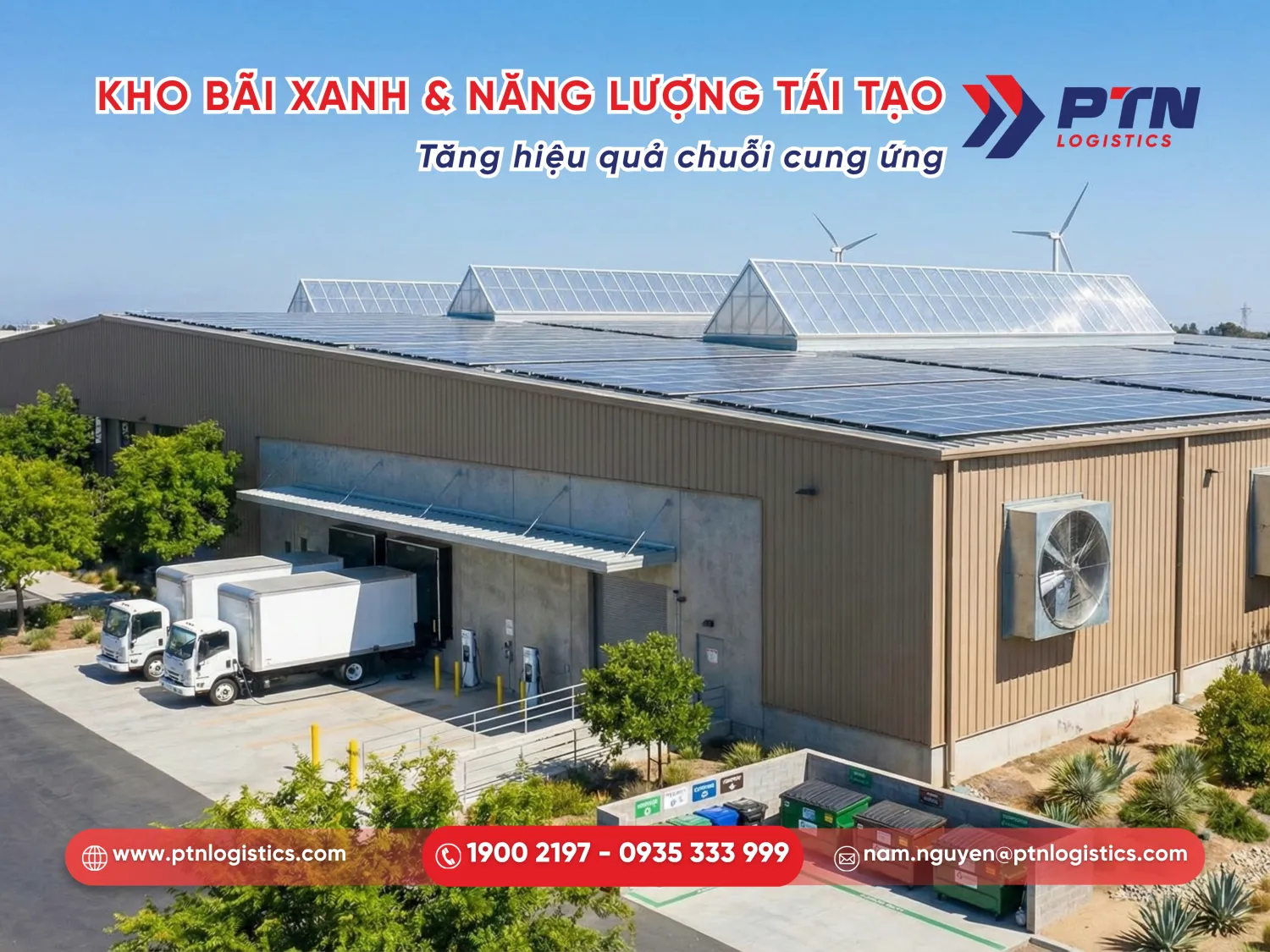 Kho bãi xanh và quản lý tái tạo năng lượng trong logistics