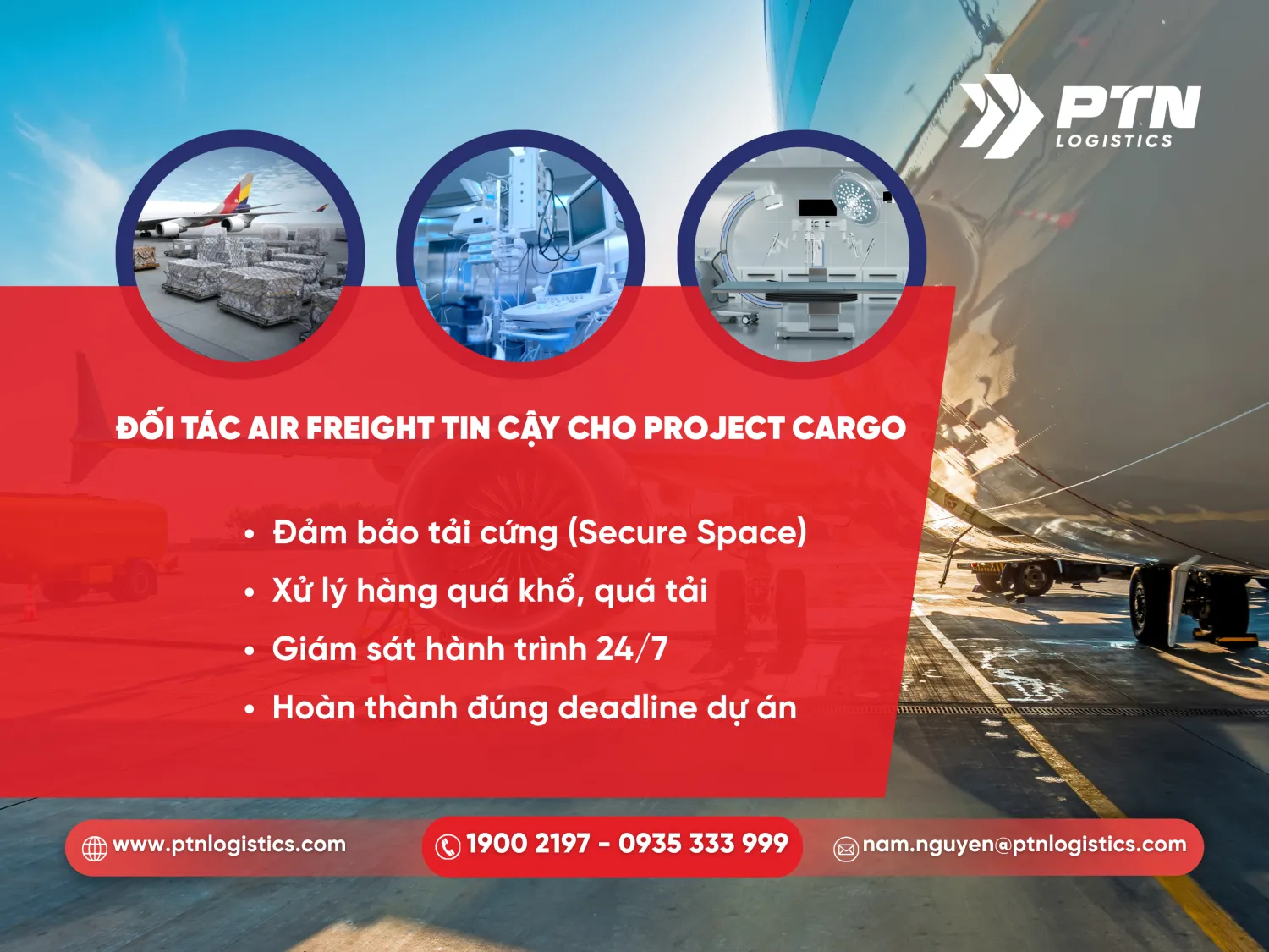 Là đối tác air freight tin cậy cho project cargo