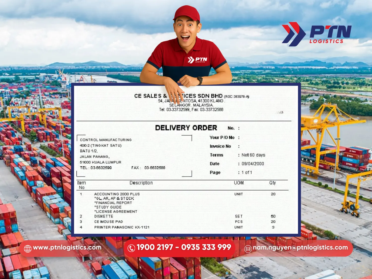 Lấy lệnh giao hàng và cước cont