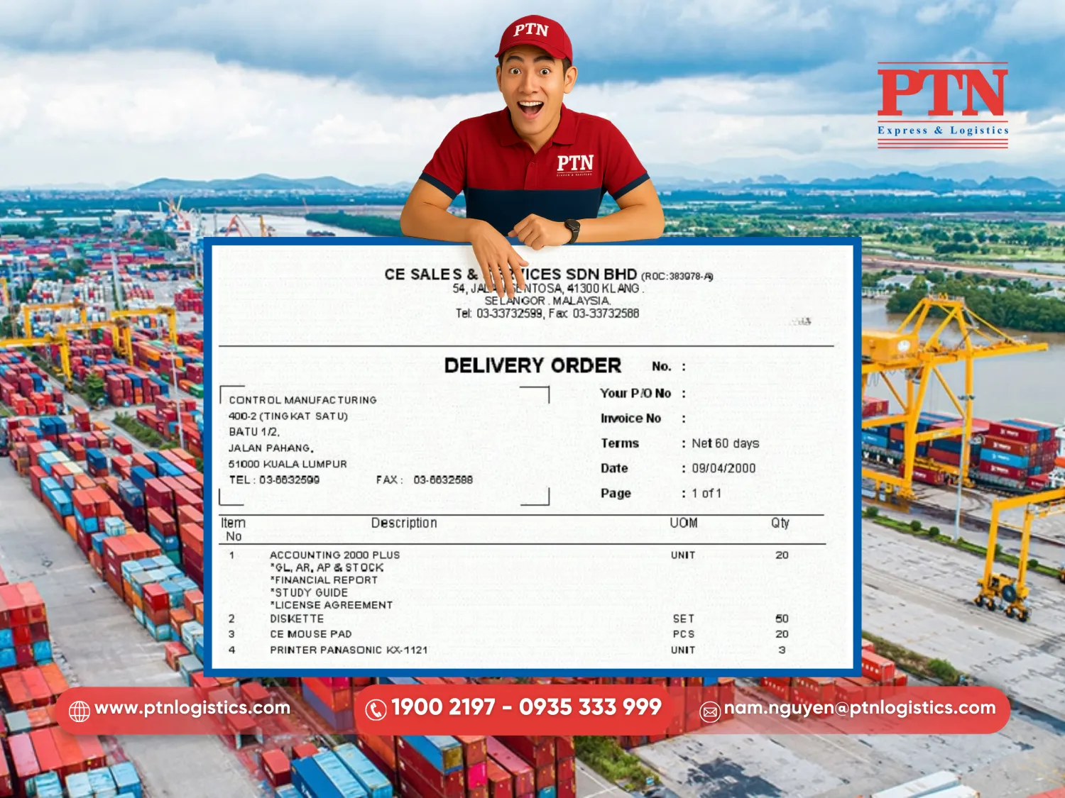 Lấy lệnh giao hàng và cước container