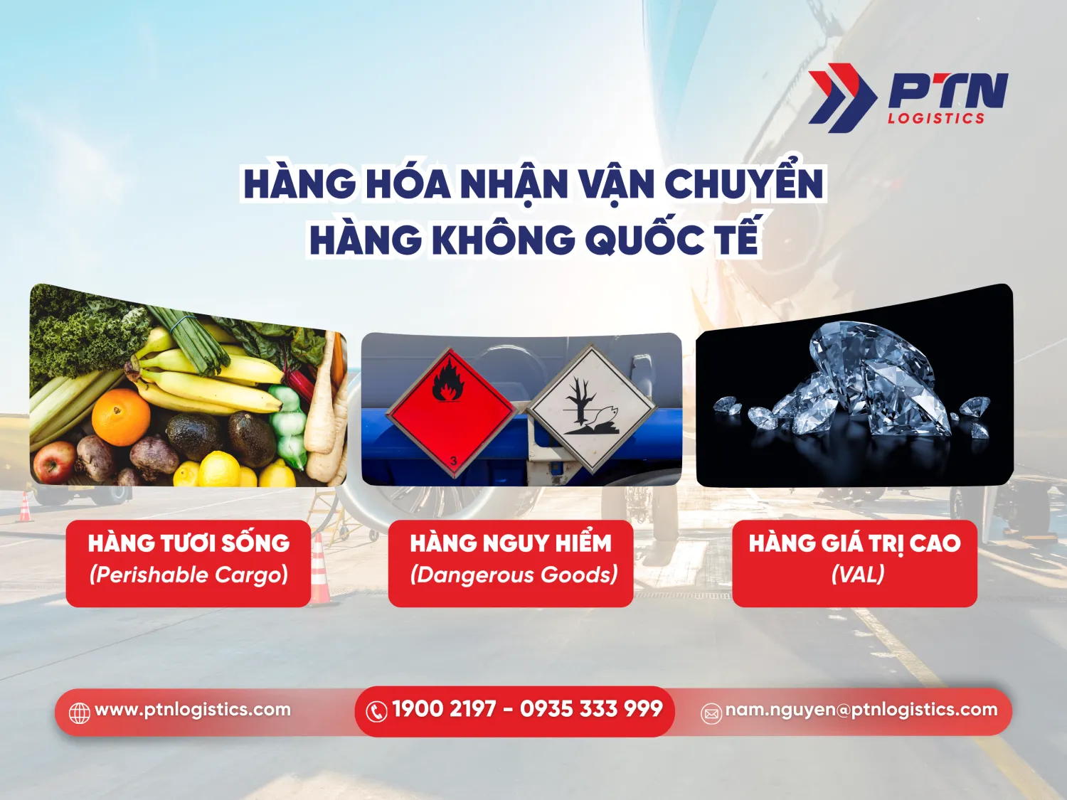 Loại hàng hóa nhận vận chuyển hàng không quốc tế