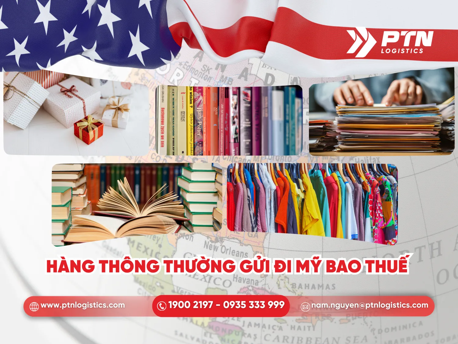 Loại hàng thông thường gửi đi Mỹ bao thuế