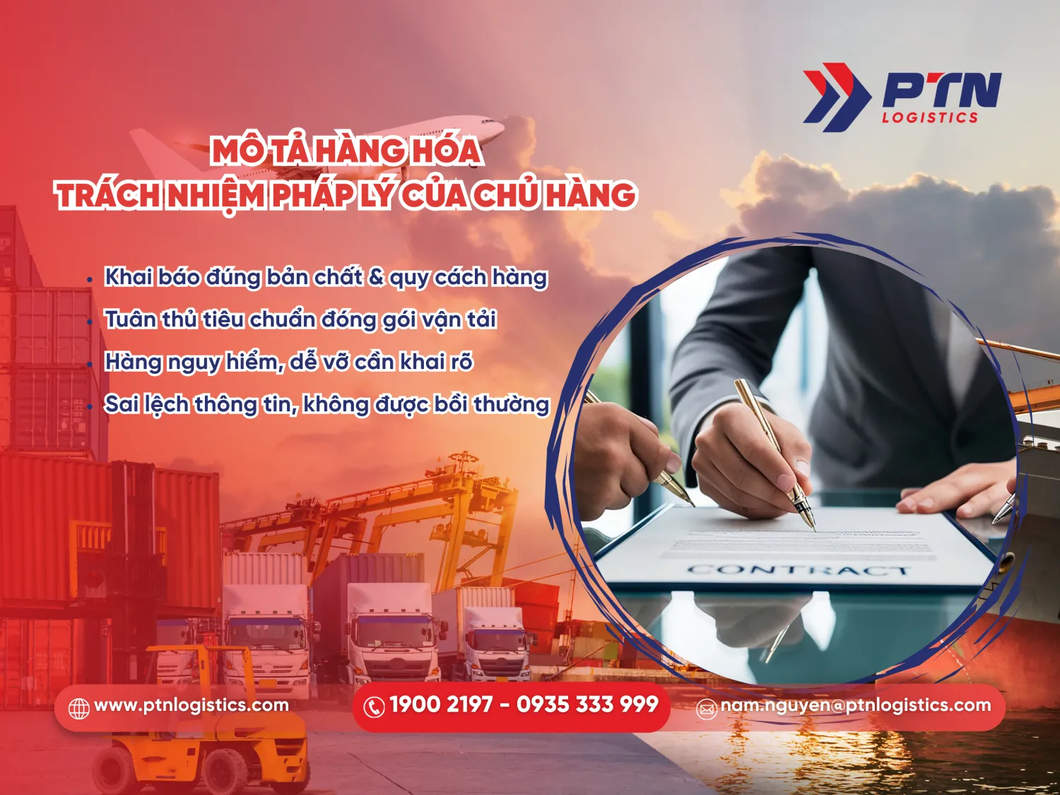 Mô tả hàng hóa trách nhiệm pháp lý của chủ hàng
