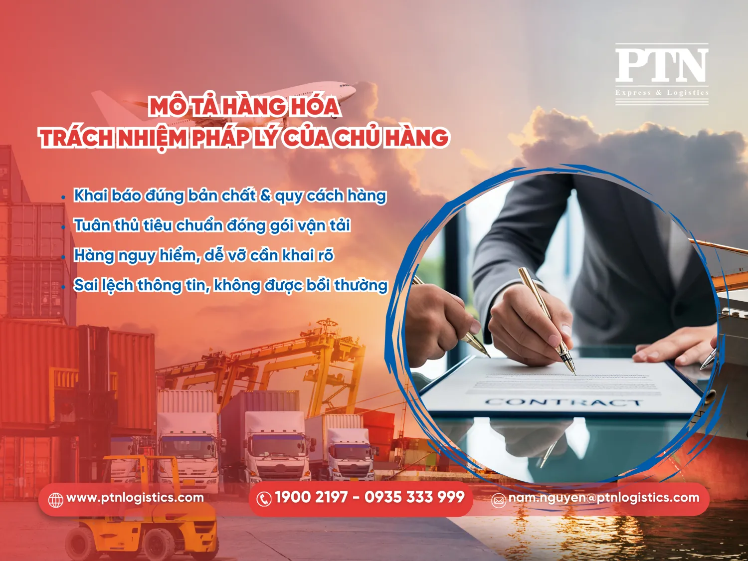 Mô tả hàng hóa: Trách nhiệm pháp lý của chủ hàng