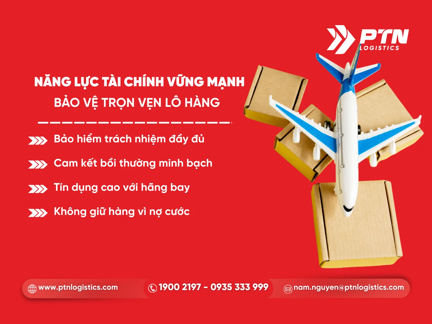 Năng lực tài chính vững mạnh để bảo vệ trọn vẹn lô hàng